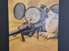 Отвaрању изложбе Салона антиратне карикатуре 2021 у Инголштату присуствовала делегација Крагујевца